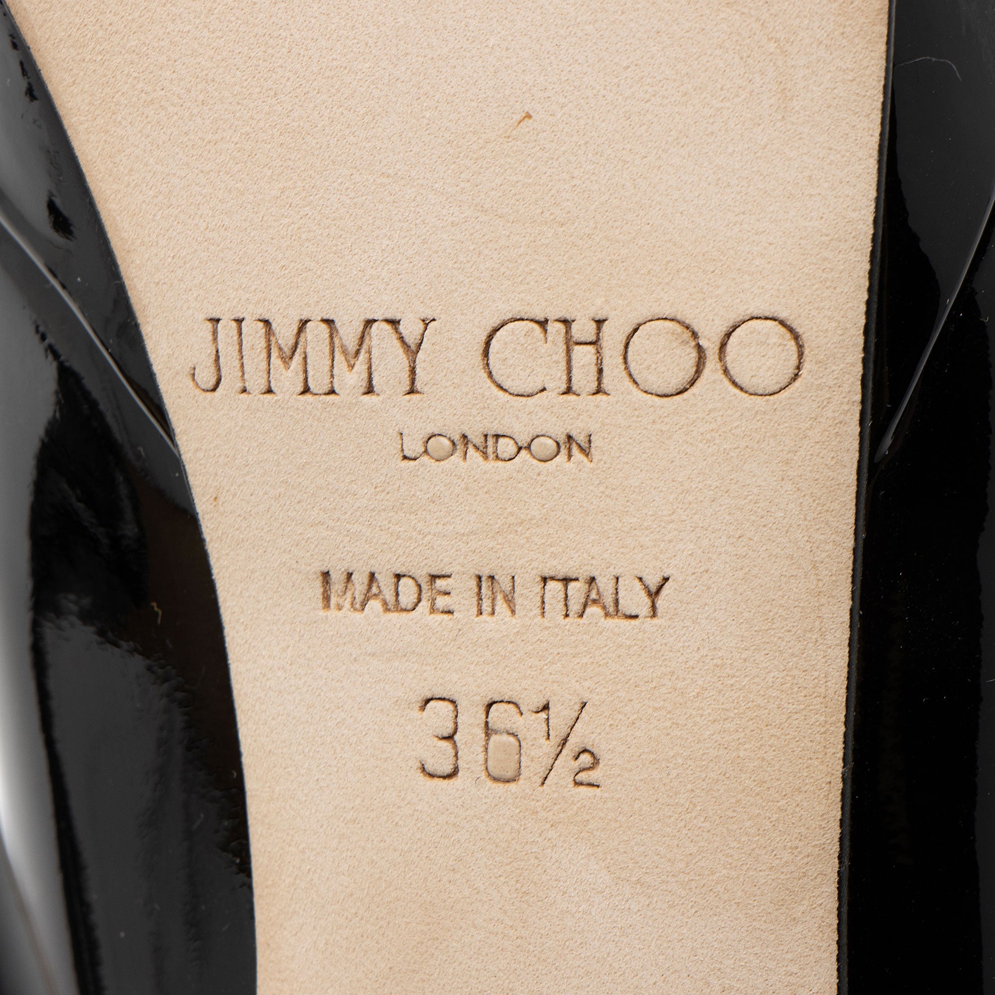 Jimmy Choo Patent Leather Cosmic Platform Pumps - Size 6.5 / 36.5