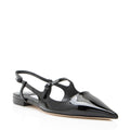 Jimmy Choo Patent Leather Didi Slingback Flats - Size 7.5 / 37.5