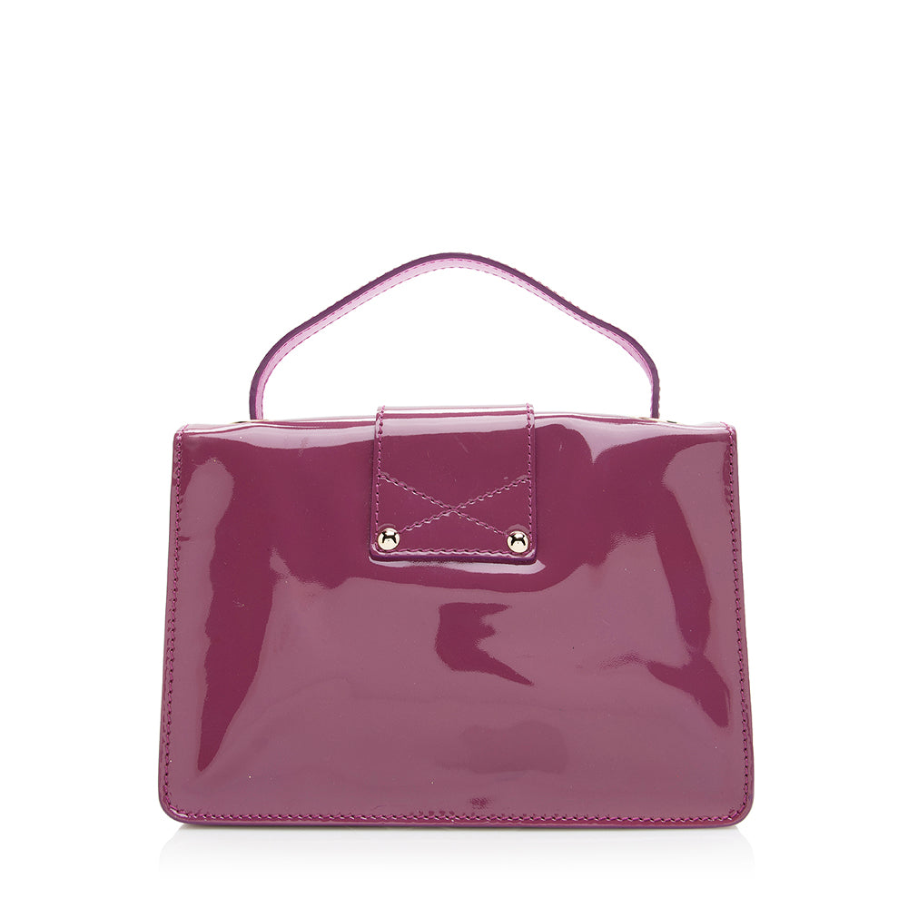 Jimmy Choo Patent Leather Rebel Satchel (SHF-20666)