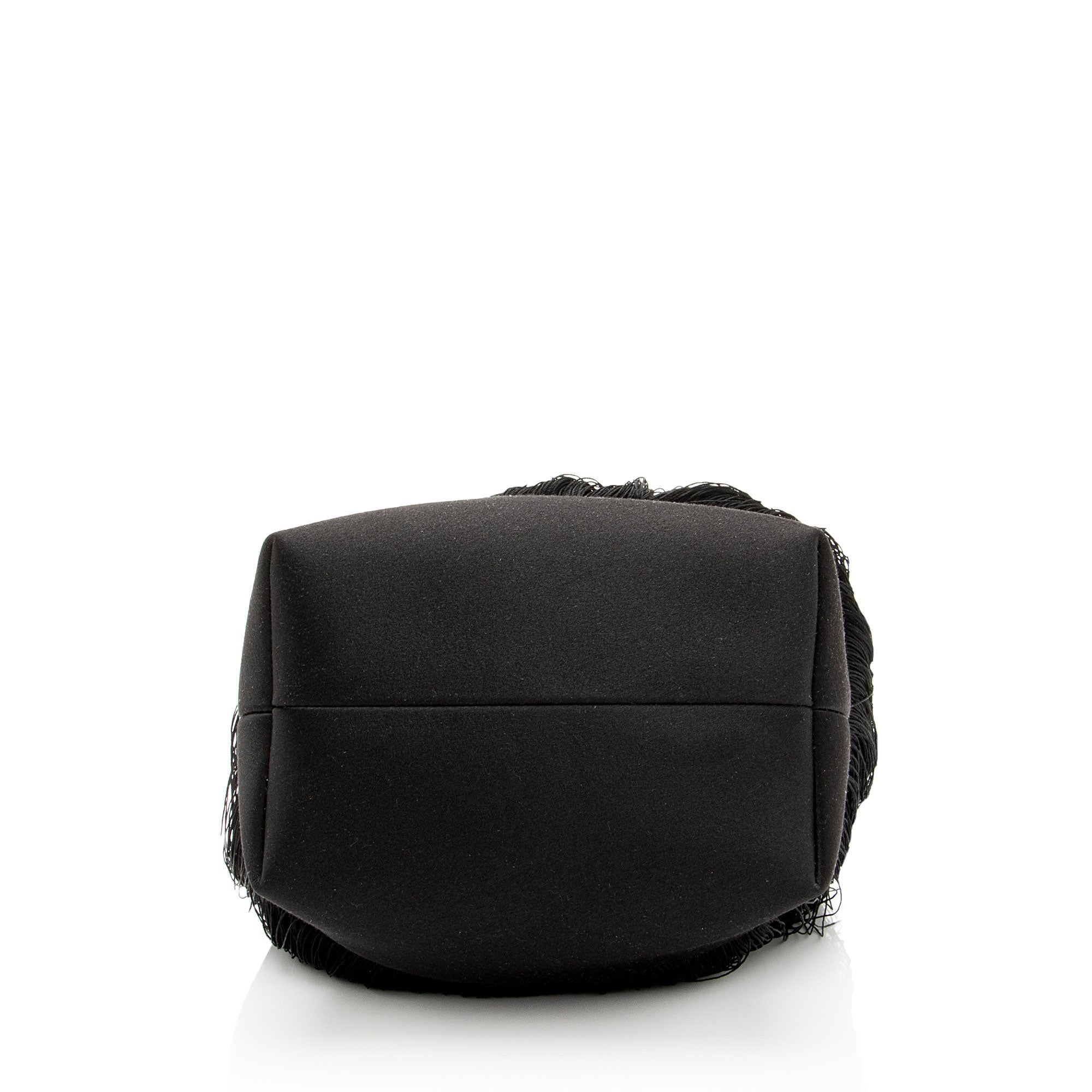 Jimmy Choo Satin Fringe Bon Bon Bucket Bag
