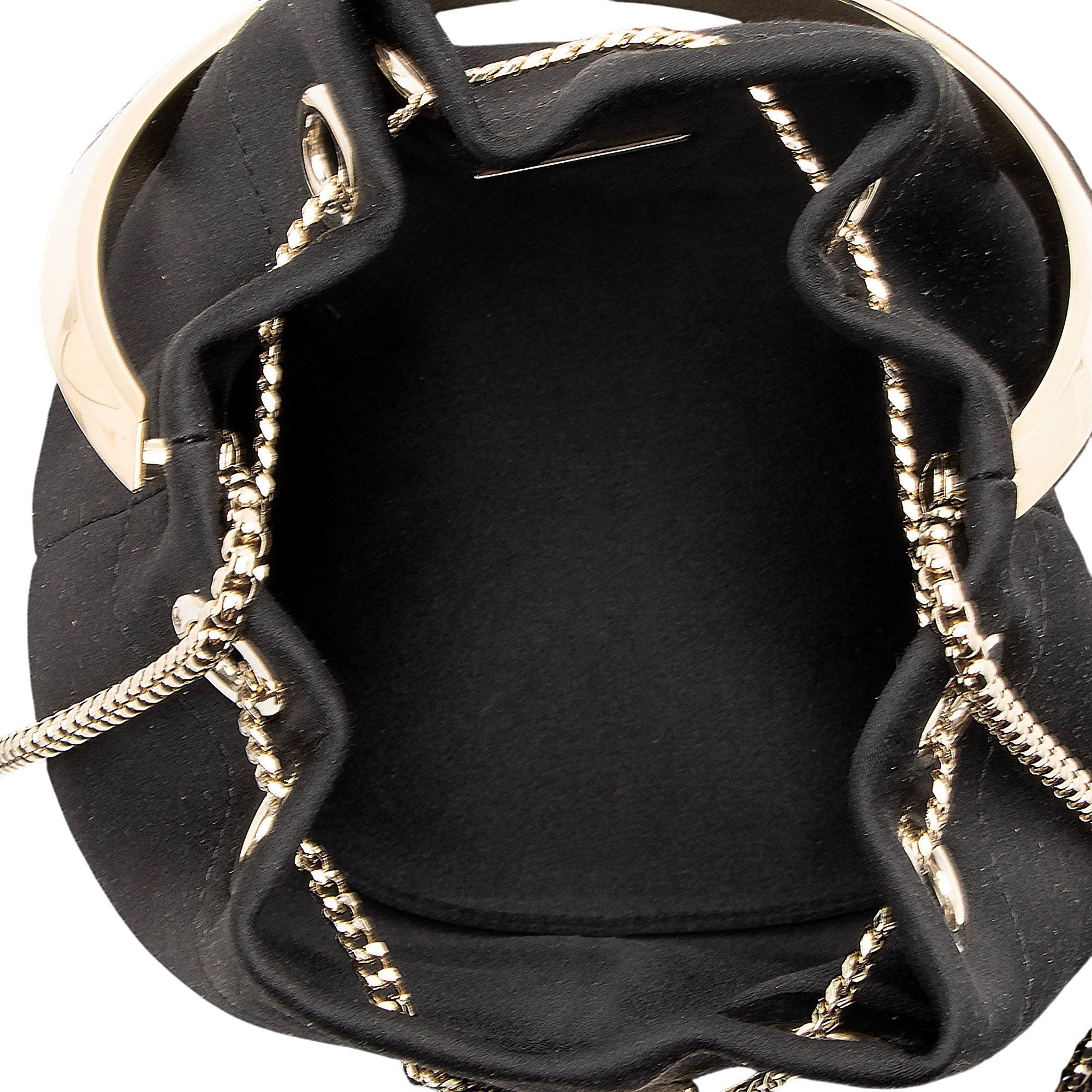 Jimmy Choo Satin Fringe Bon Bon Bucket Bag