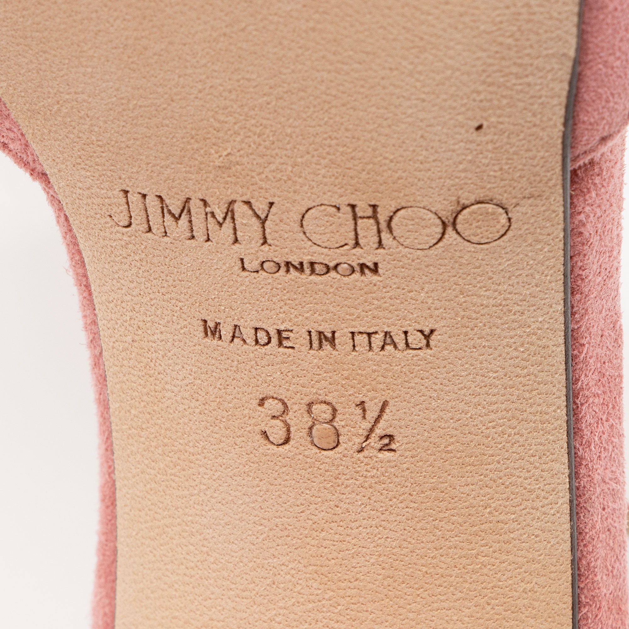 Jimmy Choo Suede Sue Platform Sandals - Size 8.5 / 38.5