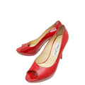 Jimmy Choo Red Peep toe Platform Pumps 39.5