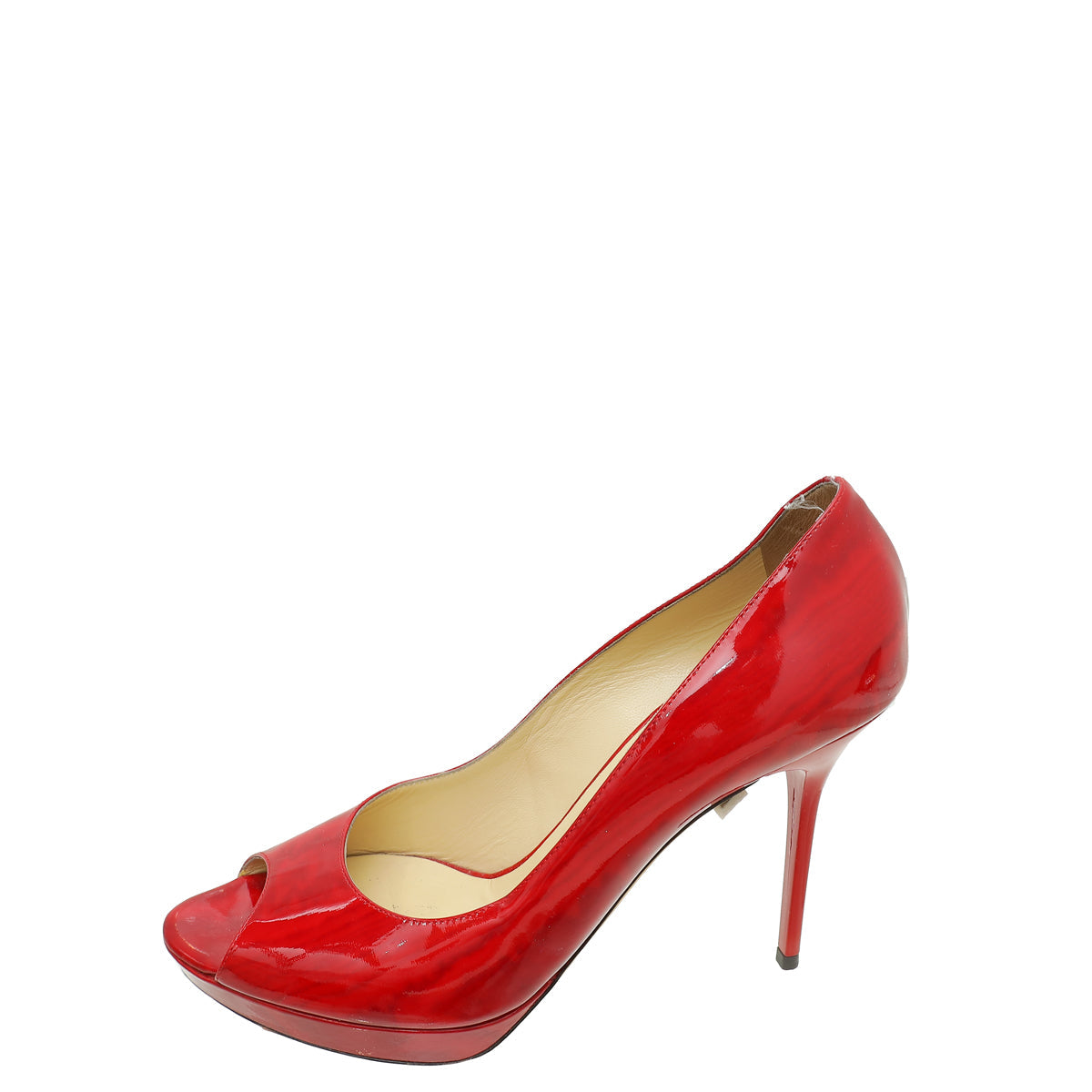 Jimmy Choo Red Peep toe Platform Pumps 39.5
