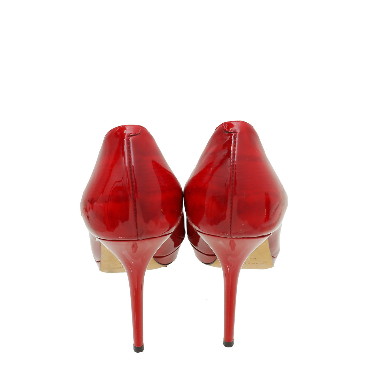 Jimmy Choo Red Peep toe Platform Pumps 39.5