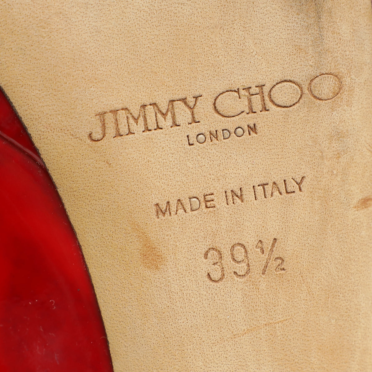 Jimmy Choo Red Peep toe Platform Pumps 39.5