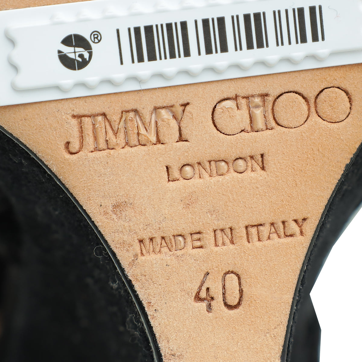 Jimmy Choo Black Suede Strappy Ankle Zip Wedge 40