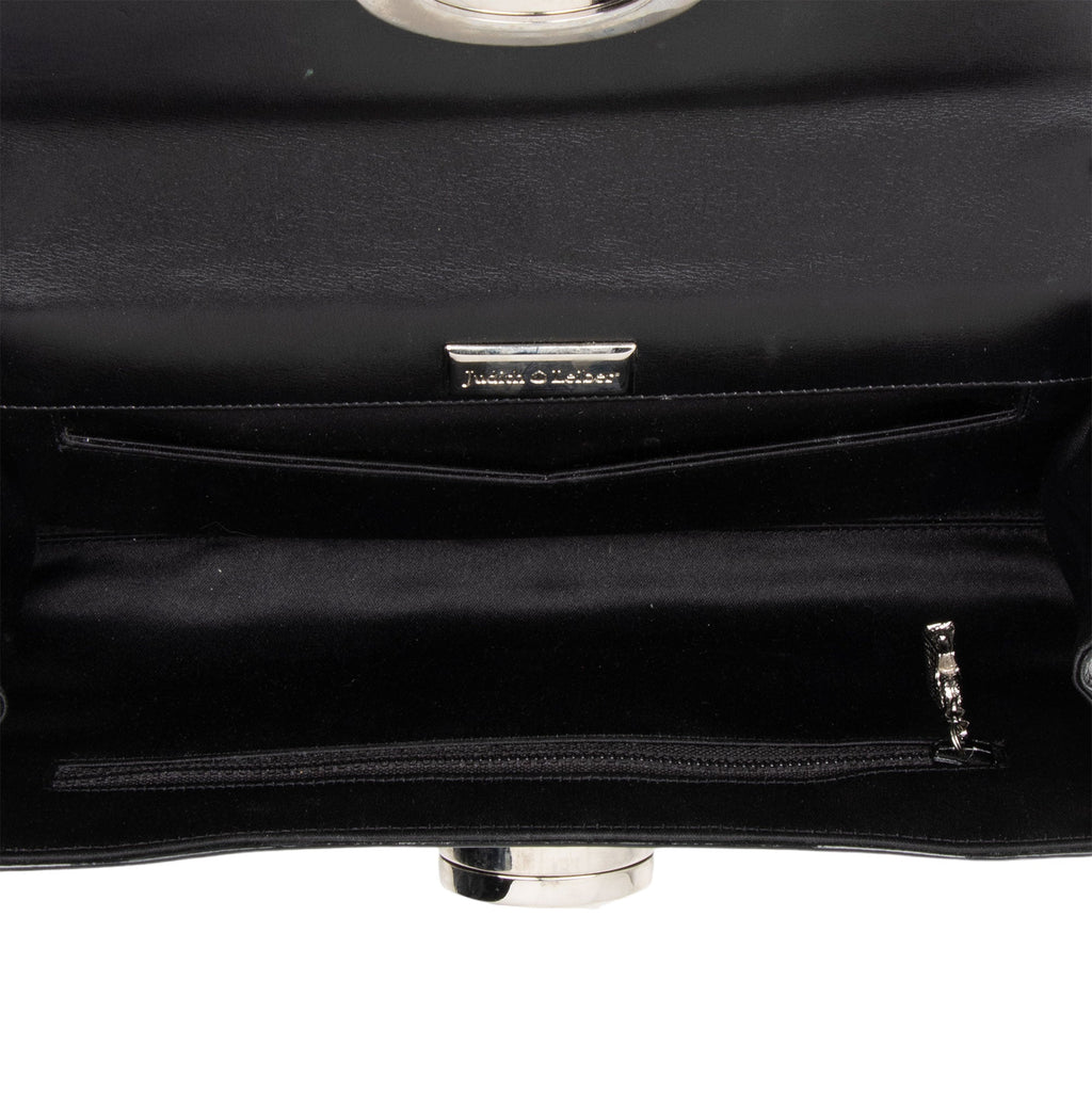 Judith Leiber Patent Leather Crystal Turnlock Clutch (SHF-D1Or7j)