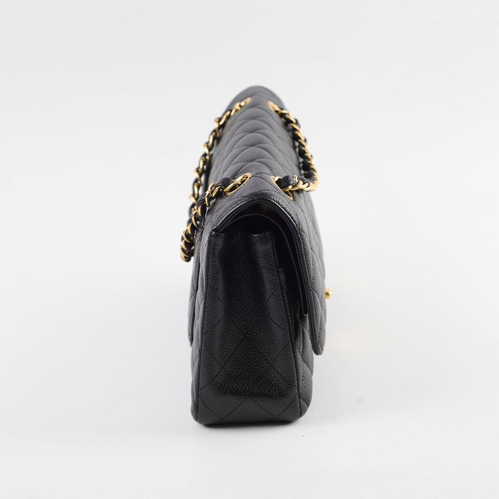 Chanel Vintage Caviar Memium/Large Classic Flap Black