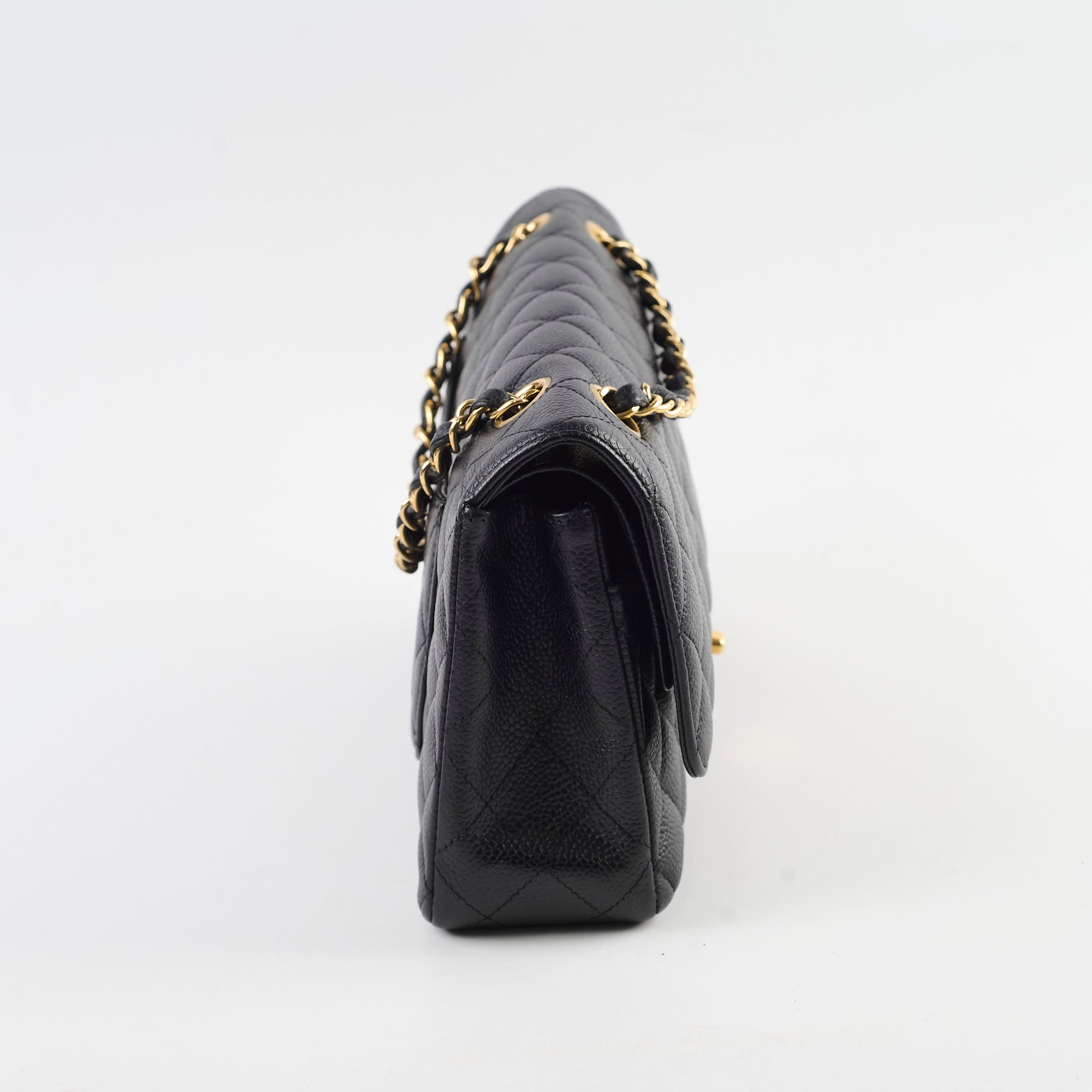 Chanel Vintage Caviar Memium/Large Classic Flap Black