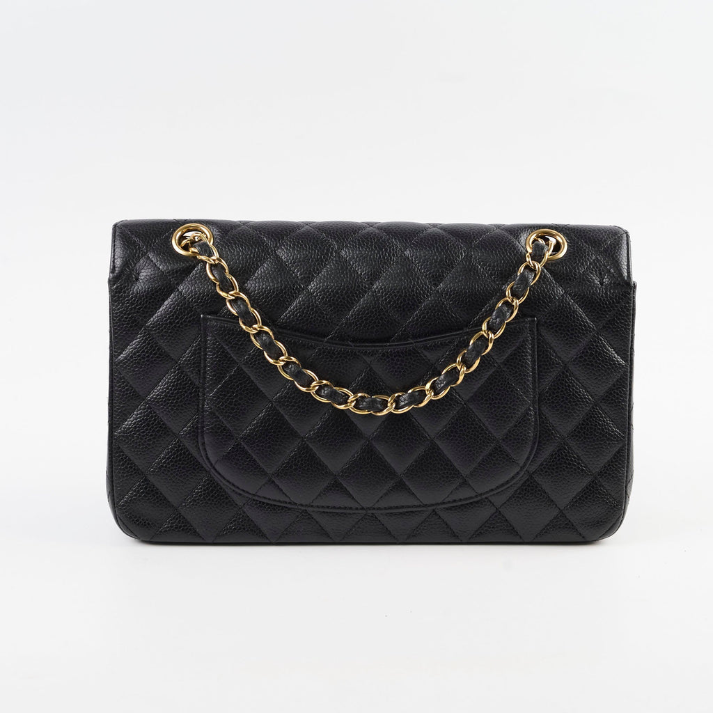 Chanel Vintage Caviar Memium/Large Classic Flap Black
