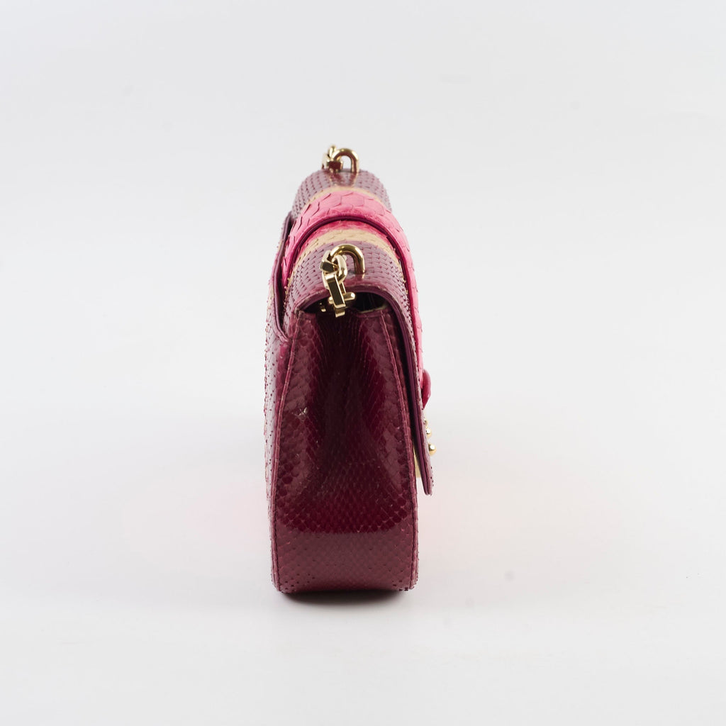 Christian Dior Miss Dior Python Flap Bag Multicolor
