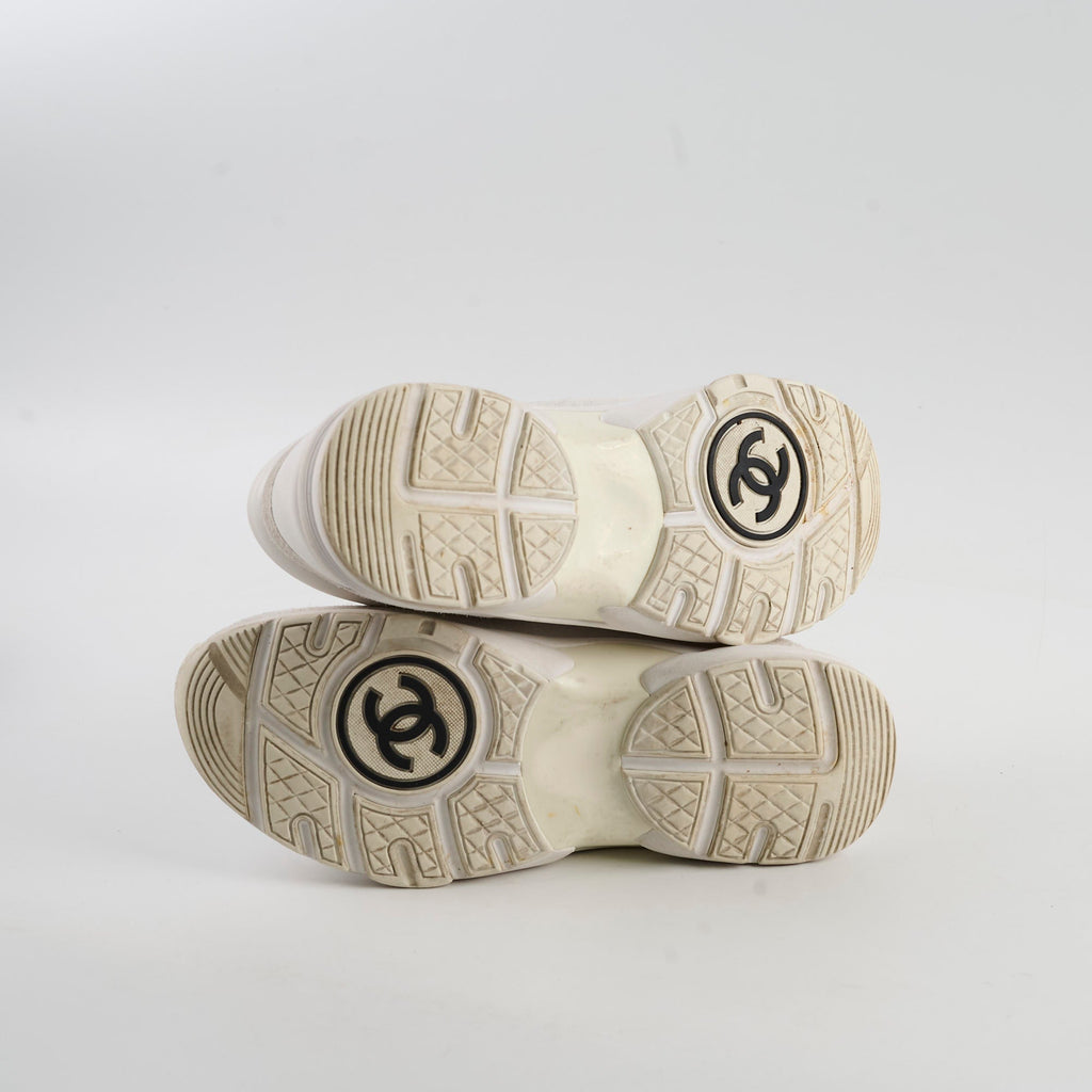 Chanel White Sneakers Size 36.5