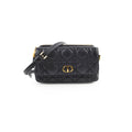 Christian Dior Caro Pouch With Chain & Strap Black