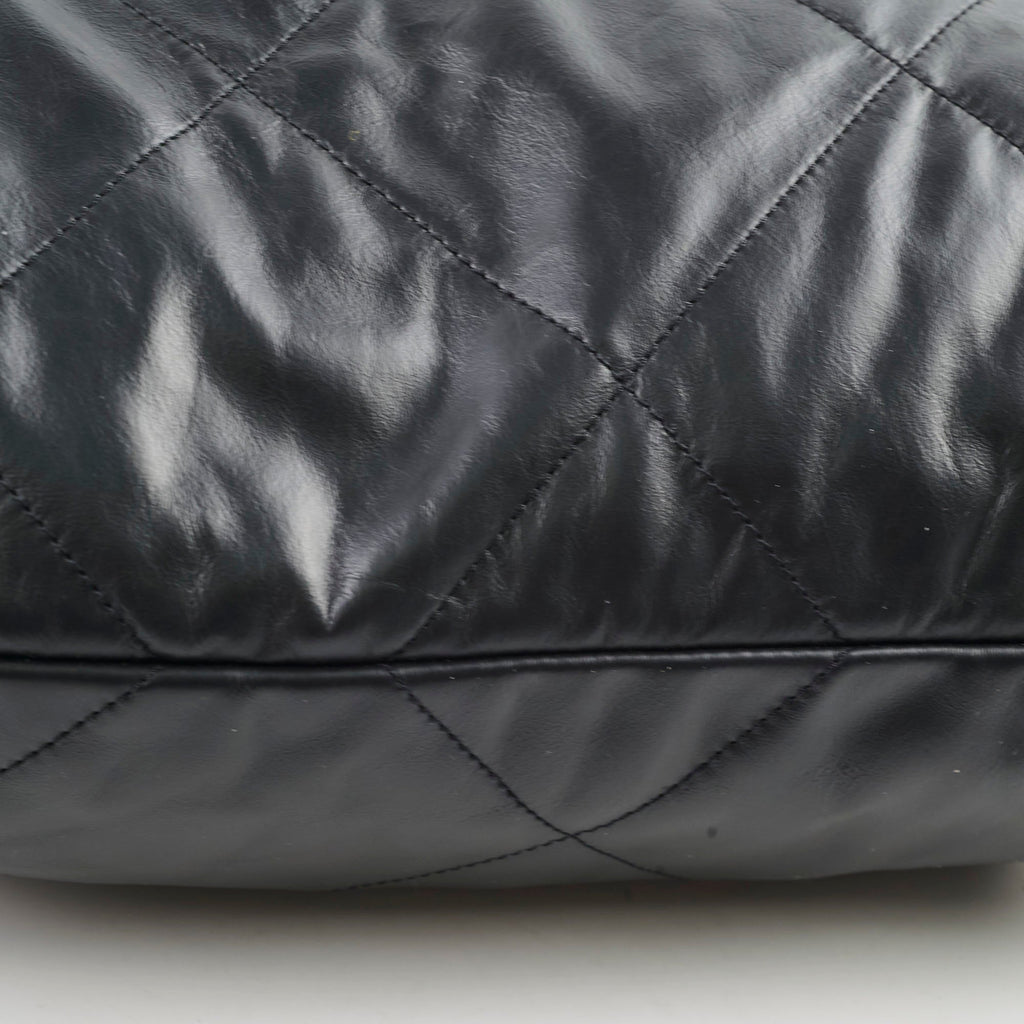 Chanel Medium 22 Bag Black Microchip
