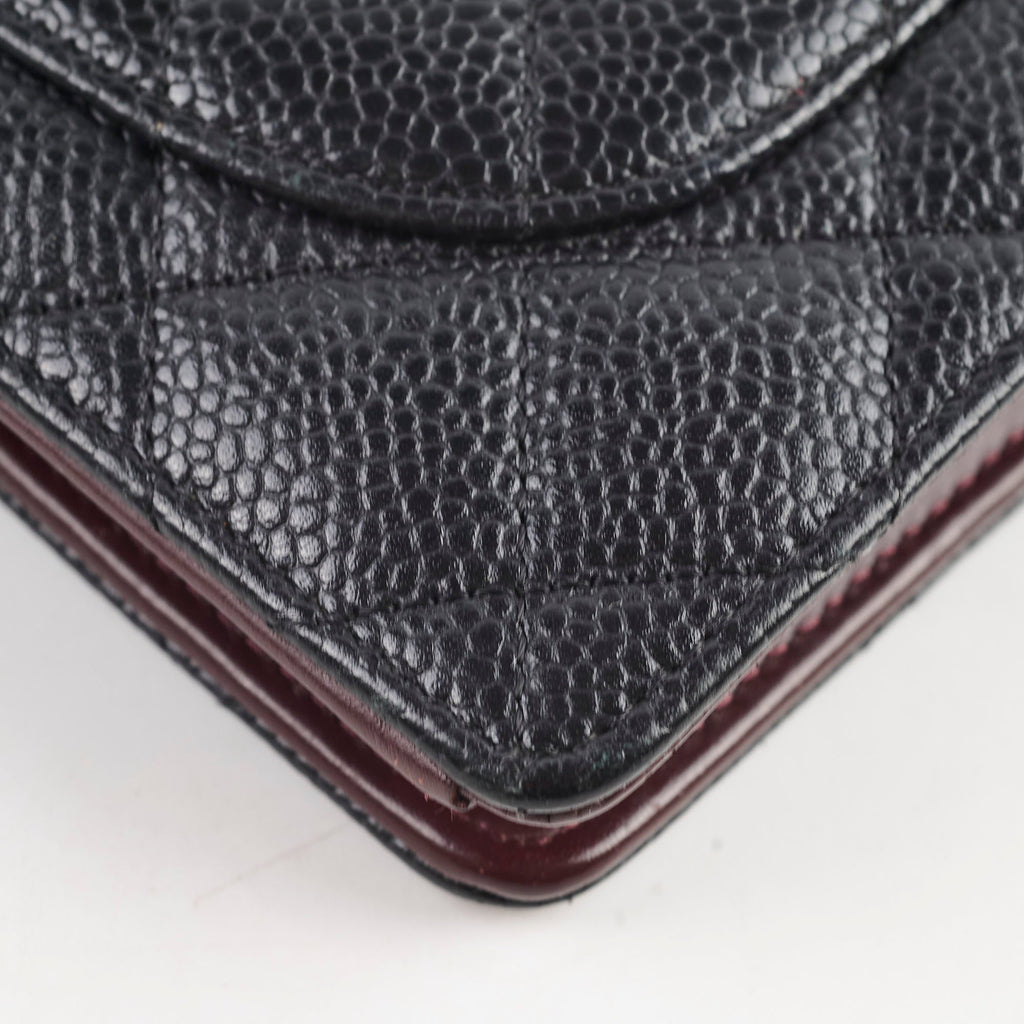 Chanel Black Long Caviar Wallet- Series 21