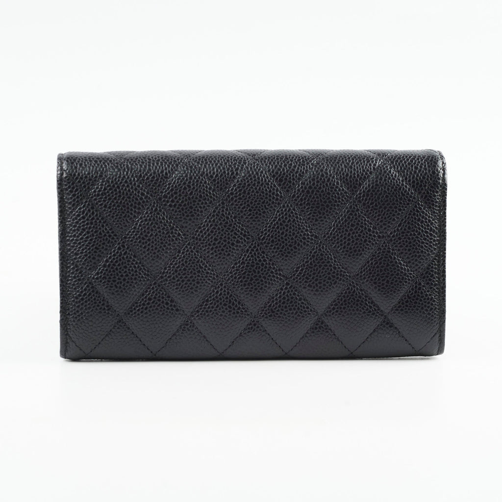Chanel Long Wallet Caviar Black