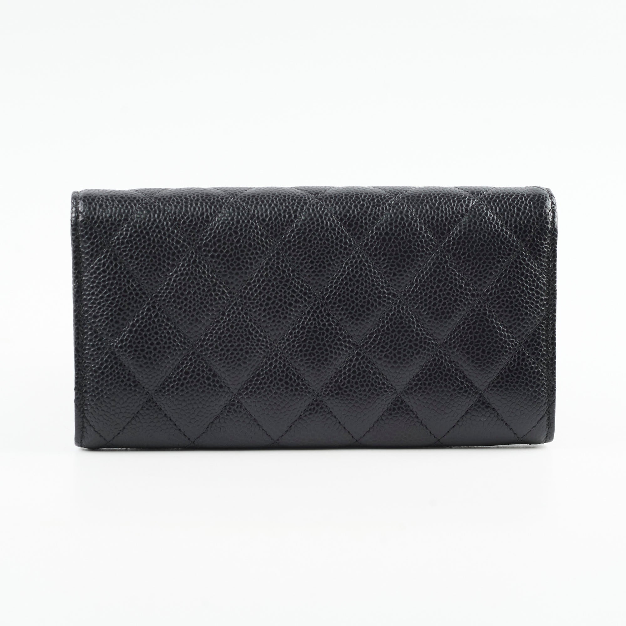 Chanel Long Wallet Caviar Black