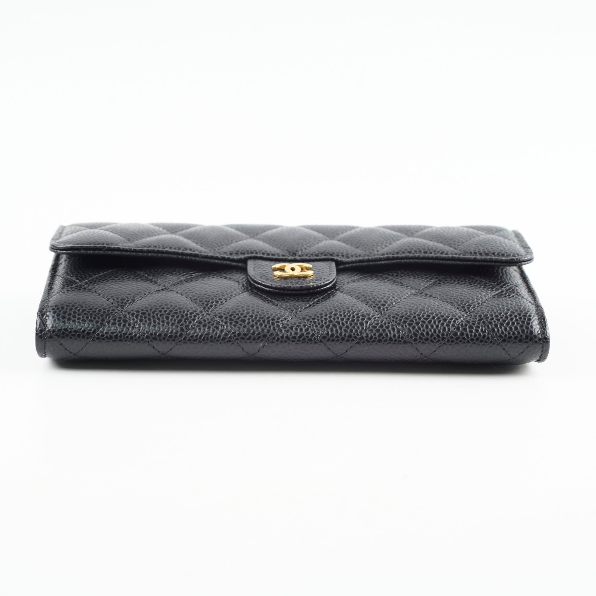 Chanel Long Wallet Caviar Black
