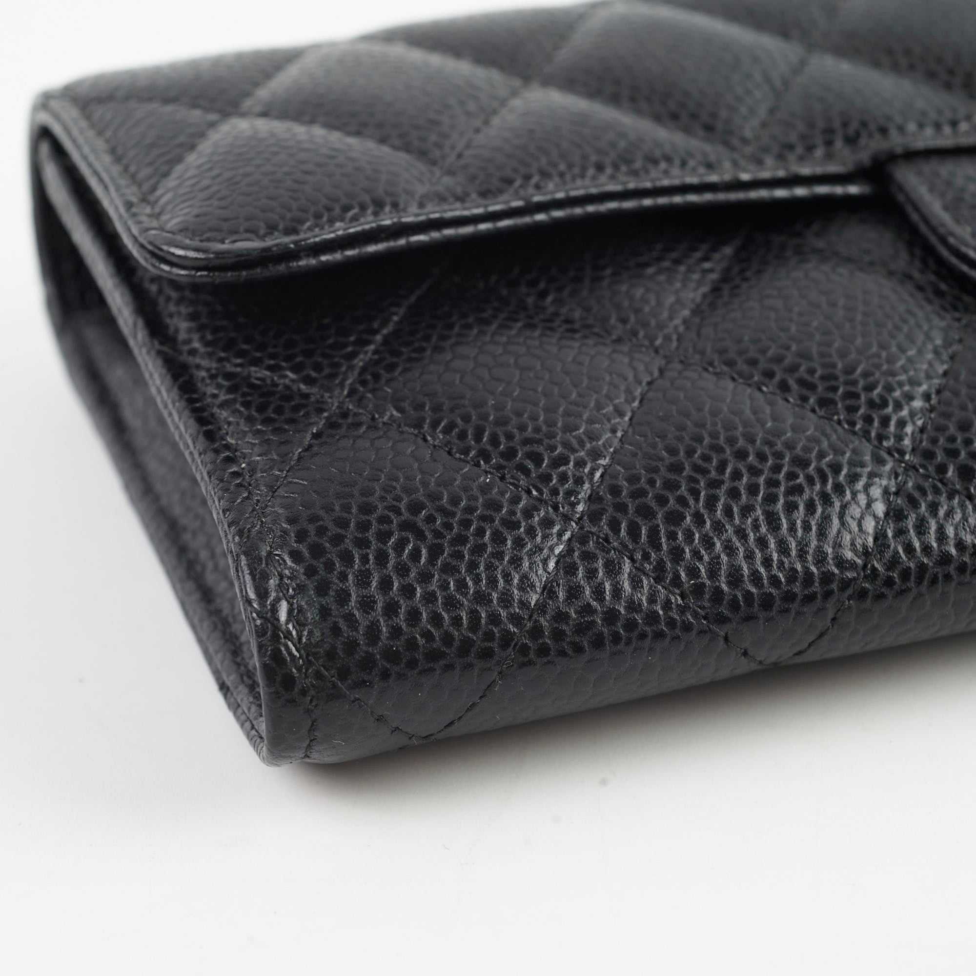 Chanel Long Wallet Caviar Black