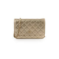 Chanel Metallic Wallet On Chain Gold