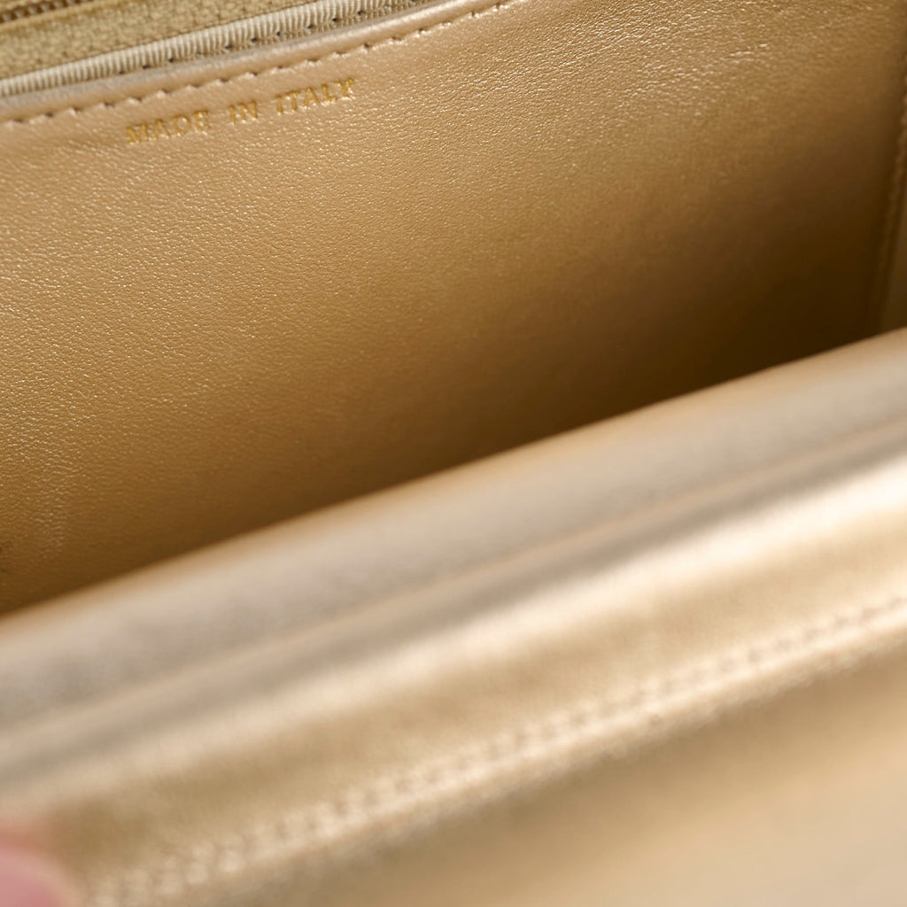 Chanel Metallic Wallet On Chain Gold