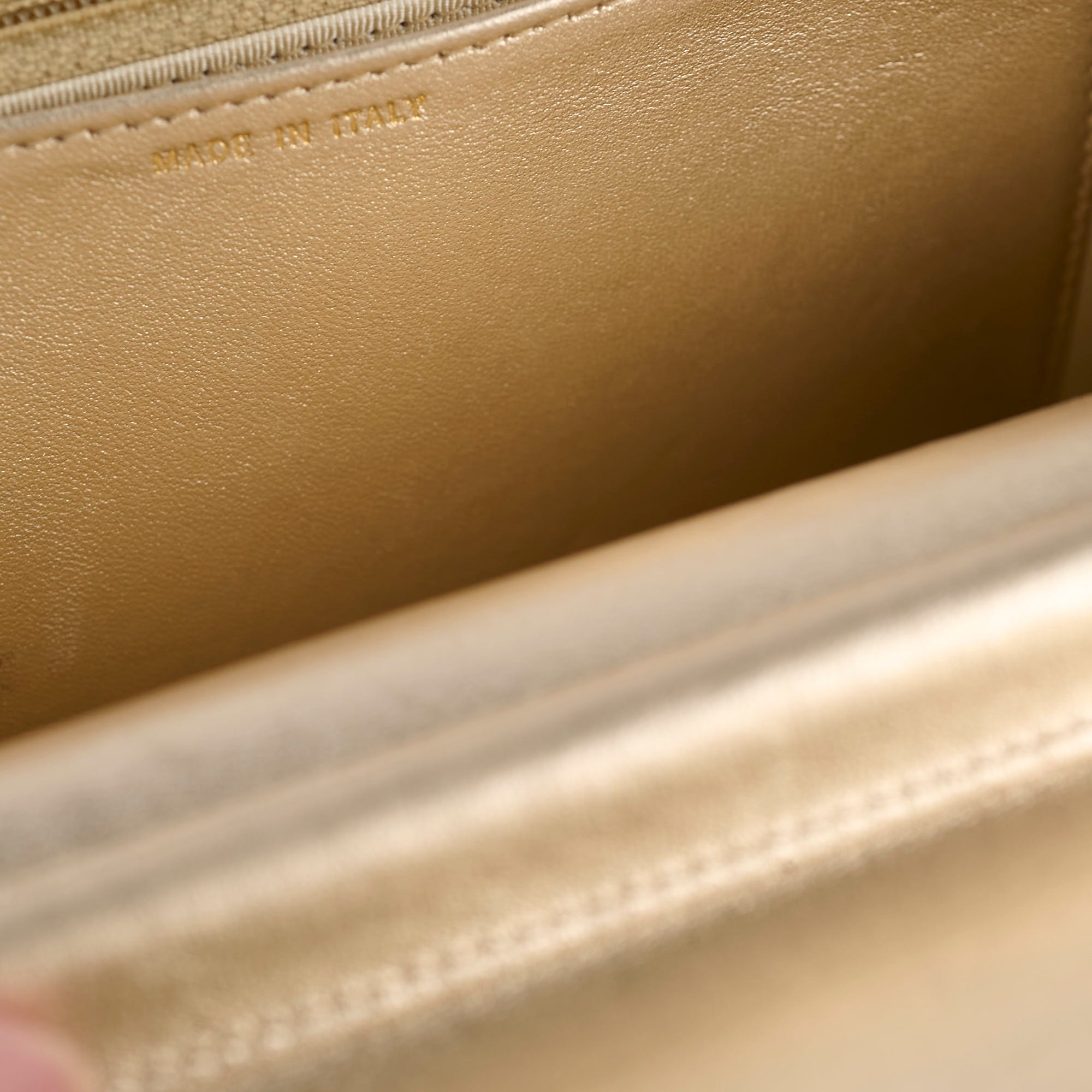 Chanel Metallic Wallet On Chain Gold