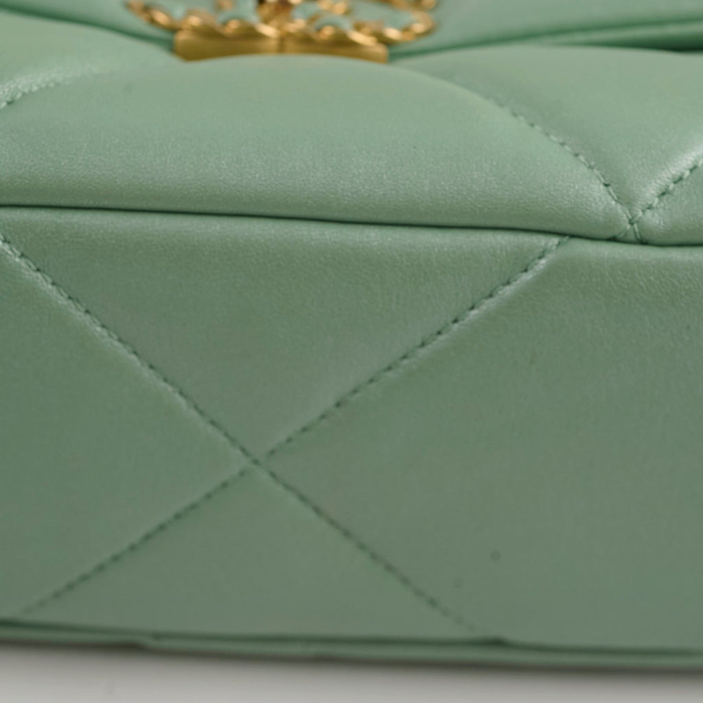 Chanel Small 19 Iridescent Green Microchipped