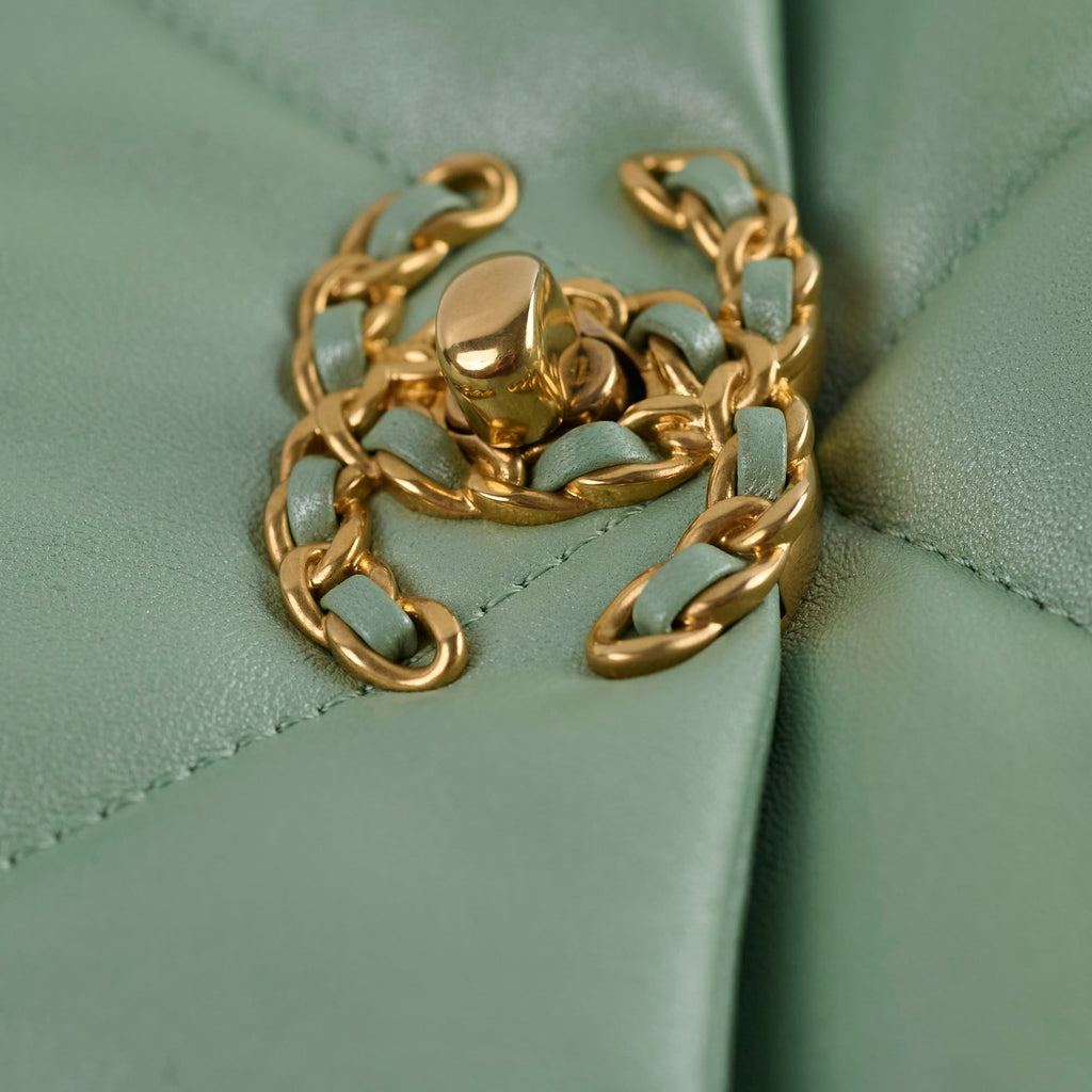 Chanel Small 19 Iridescent Green Microchipped