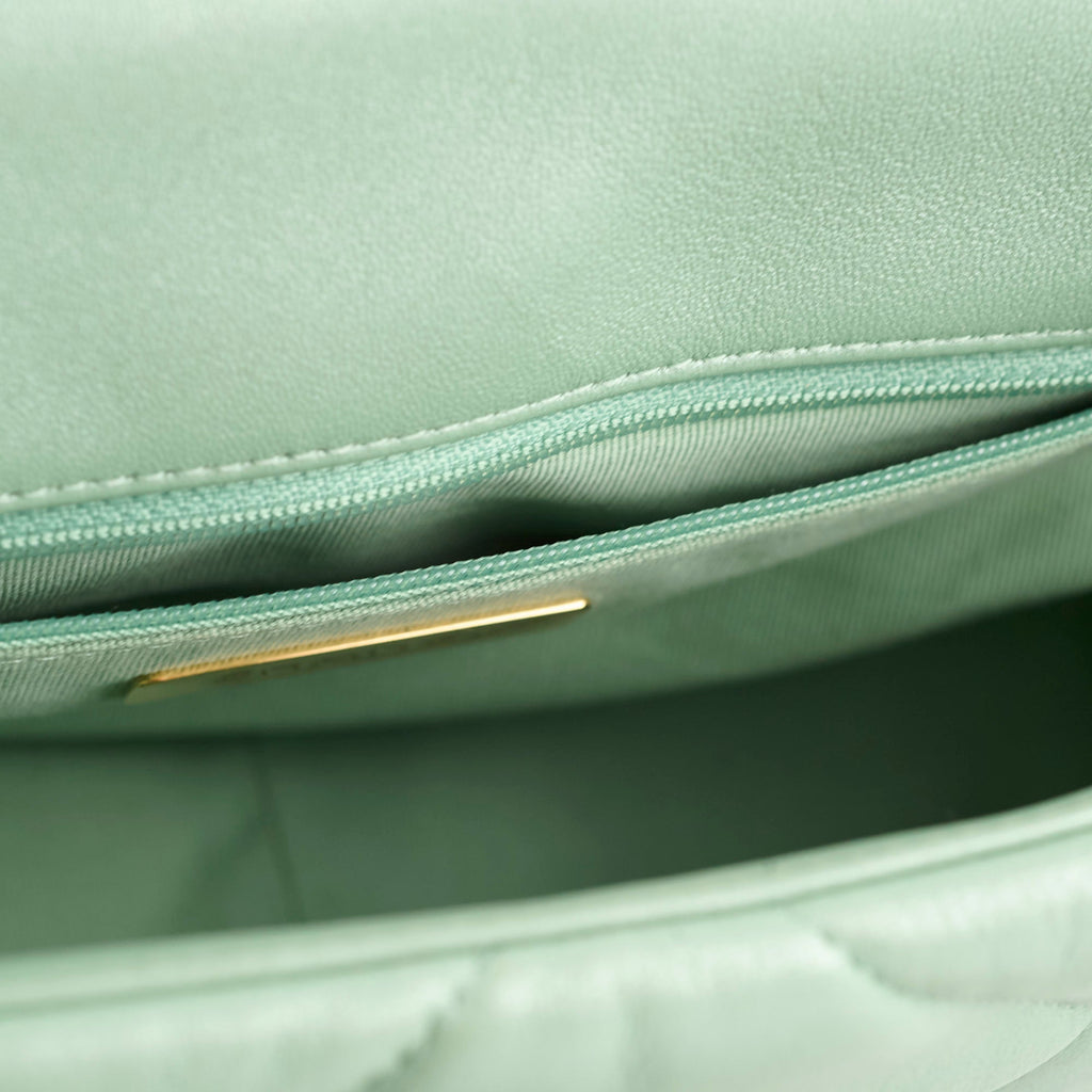 Chanel Small 19 Iridescent Green Microchipped