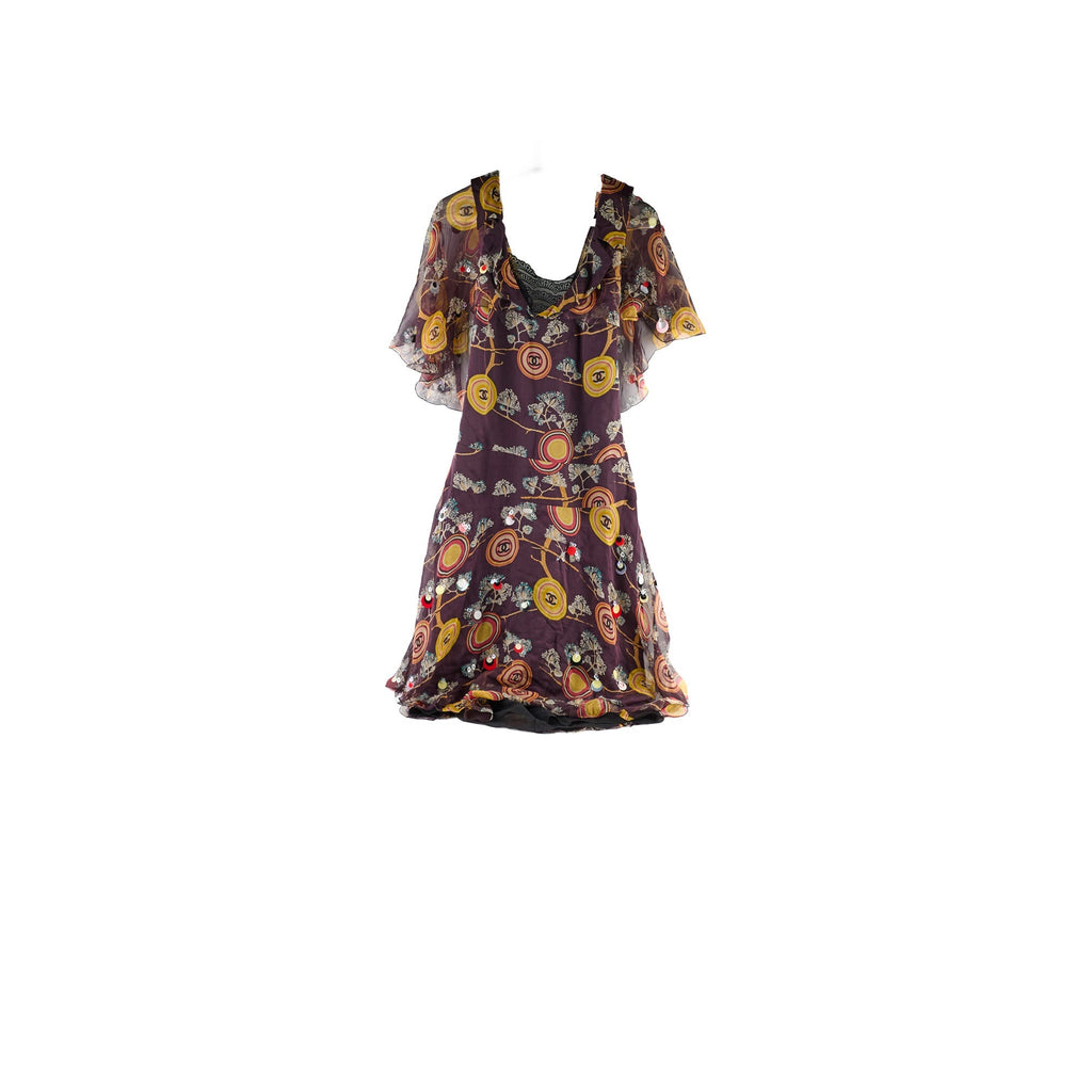 Chanel Patterned Summer Silk Dress