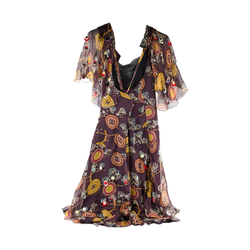 Chanel Patterned Summer Silk Dress