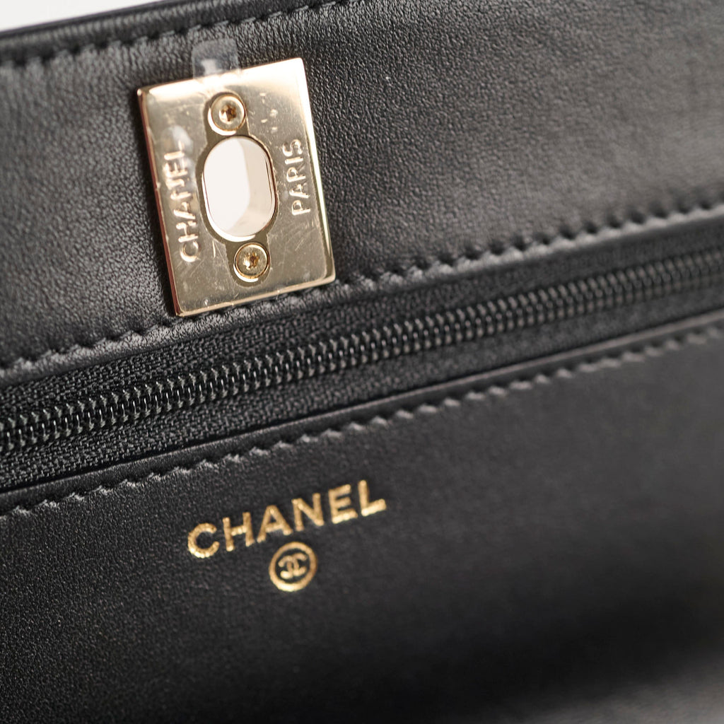 Chanel Trendy Wallet on Chain Black Lambskin (microchip)