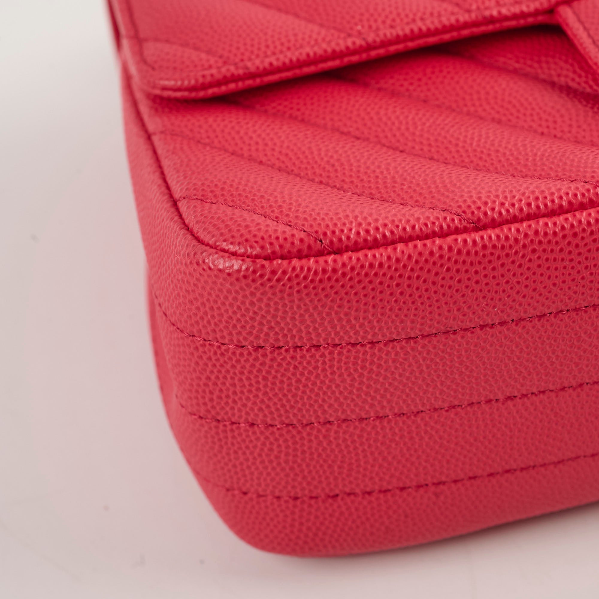 Chanel Mini Rectangular Caviar Coral