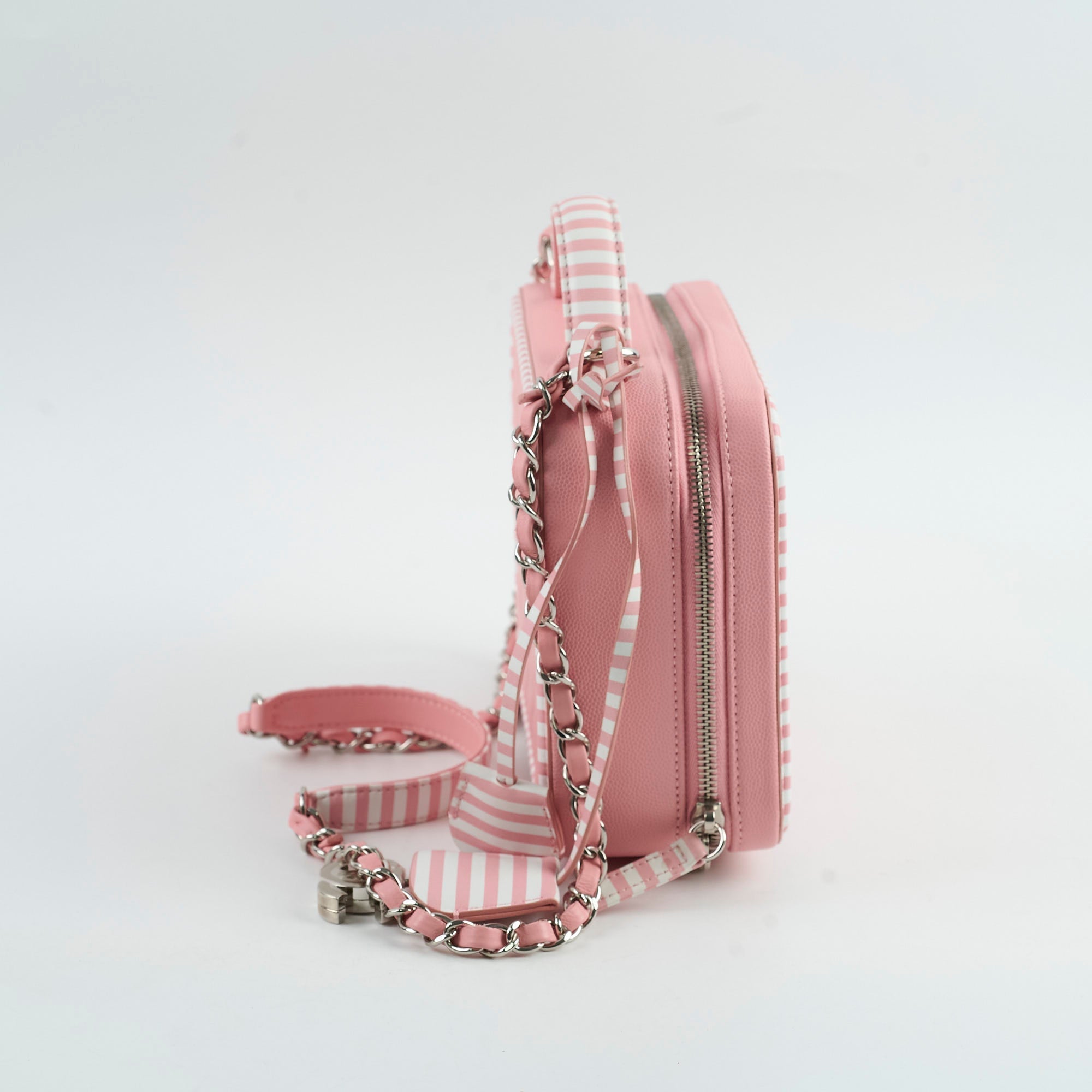 Chanel Vanity Pink Stripe Caviar (2018)