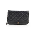 Chanel Calfskin Wallet on Chain WOC Black