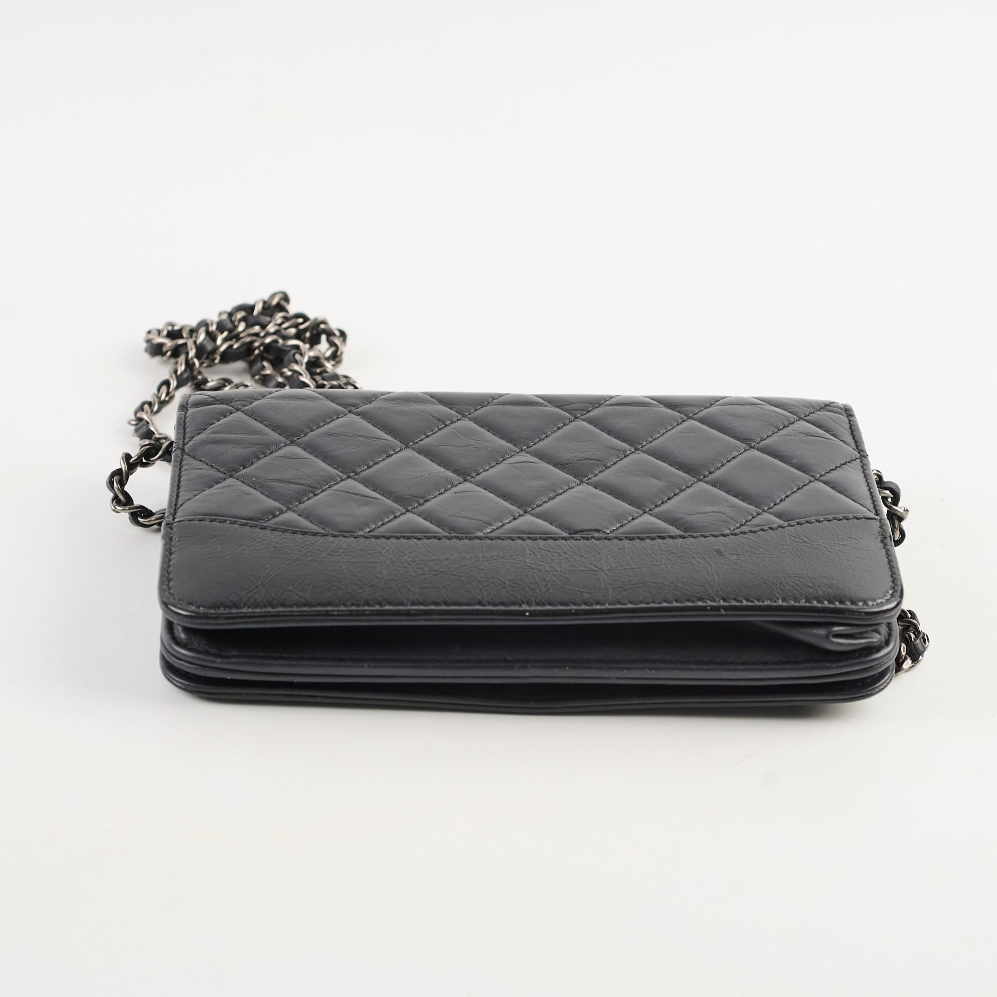 Chanel Calfskin Wallet on Chain WOC Black