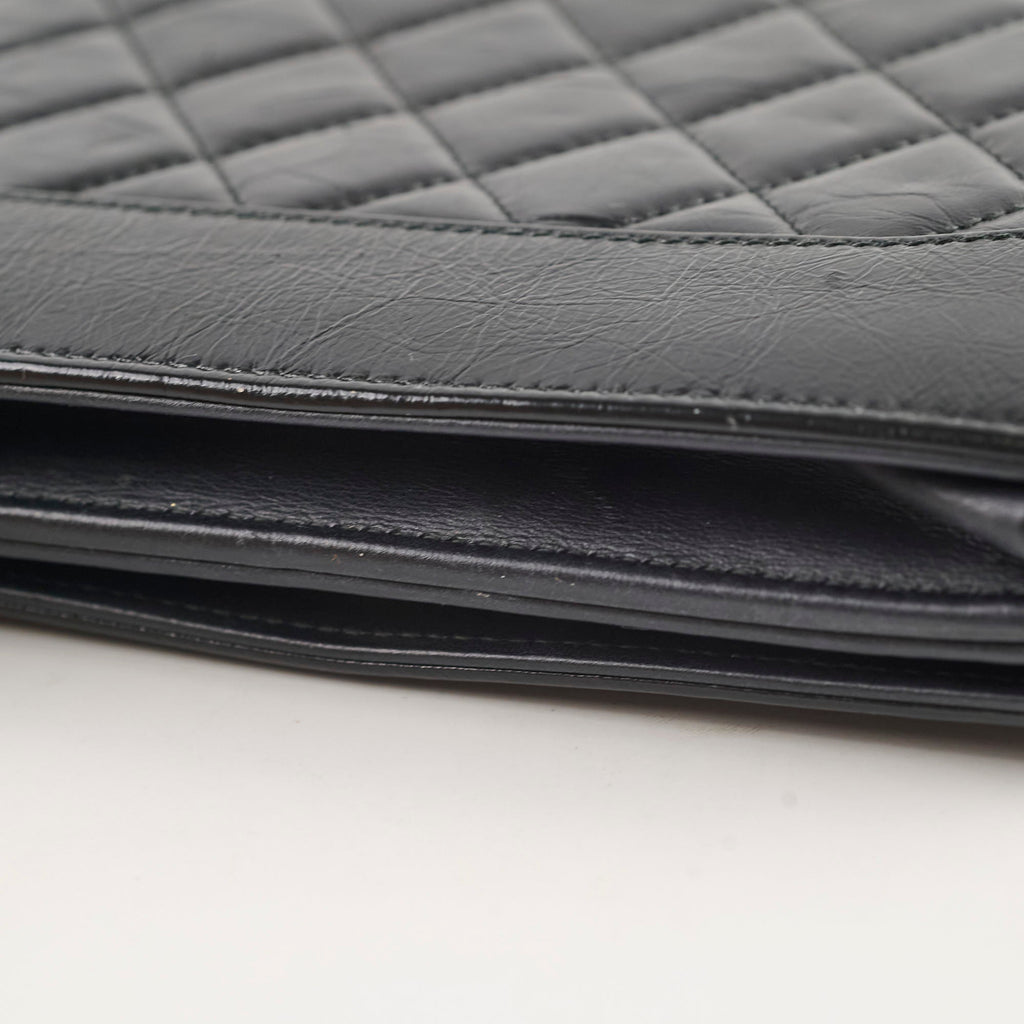 Chanel Calfskin Wallet on Chain WOC Black