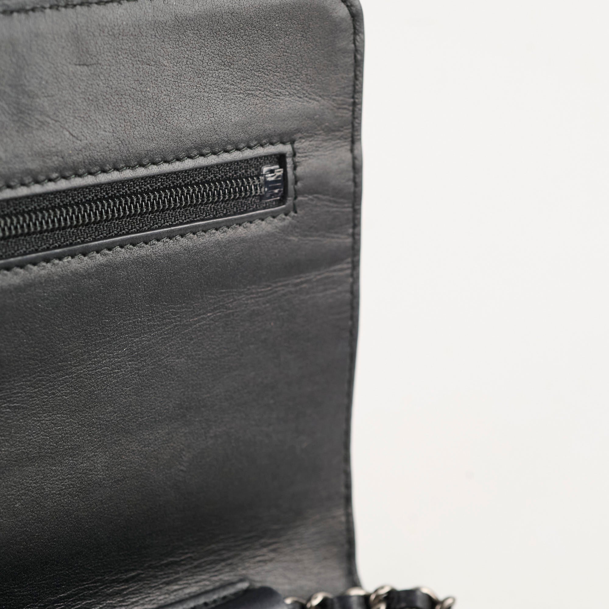 Chanel Calfskin Wallet on Chain WOC Black