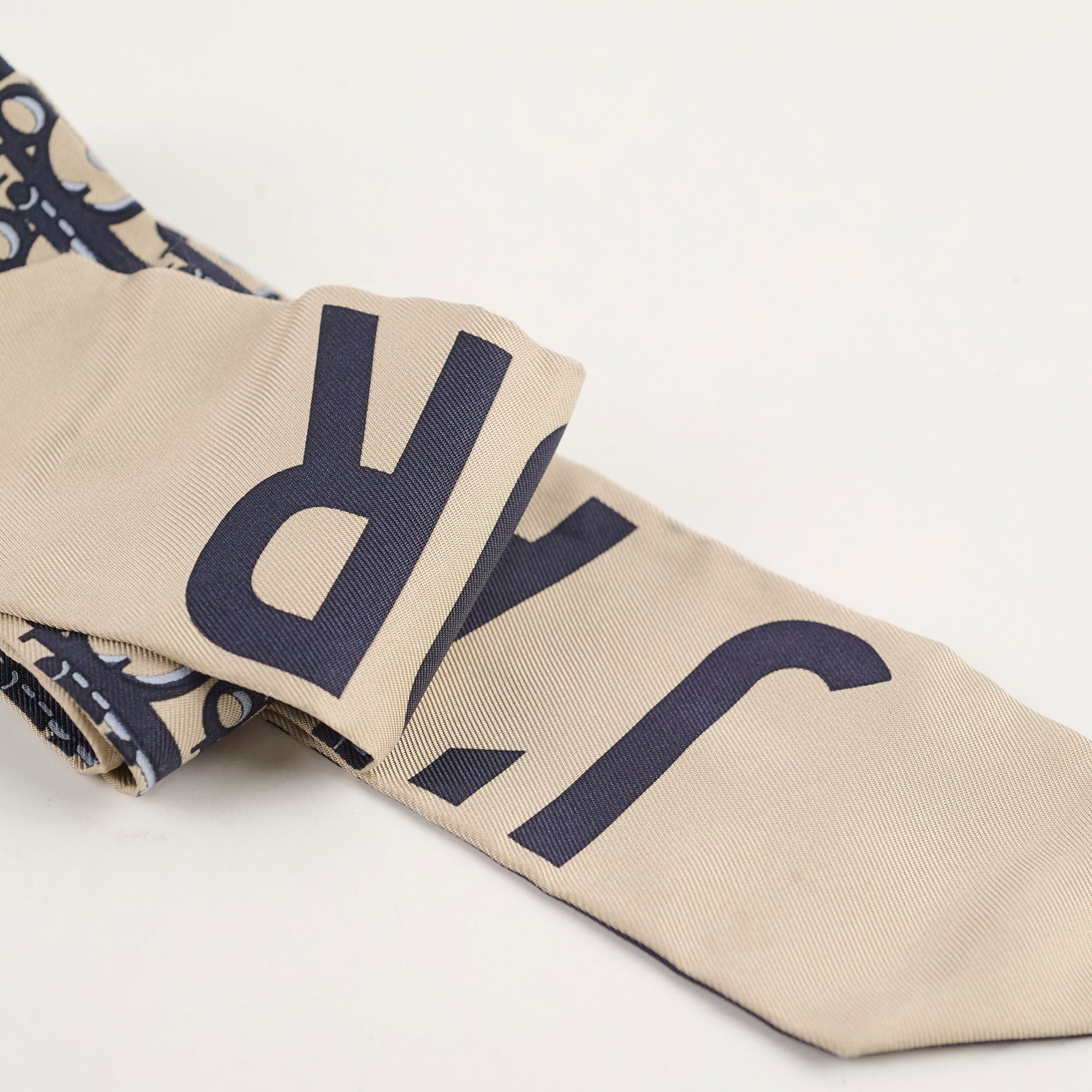 Christian Dior Oblique Twilly Navy