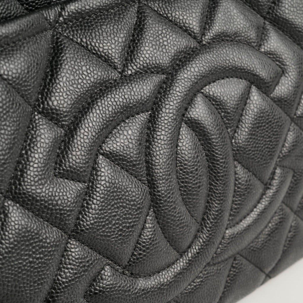 Chanel CC Logo Caviar Black Shoulder Bag - Series 17
