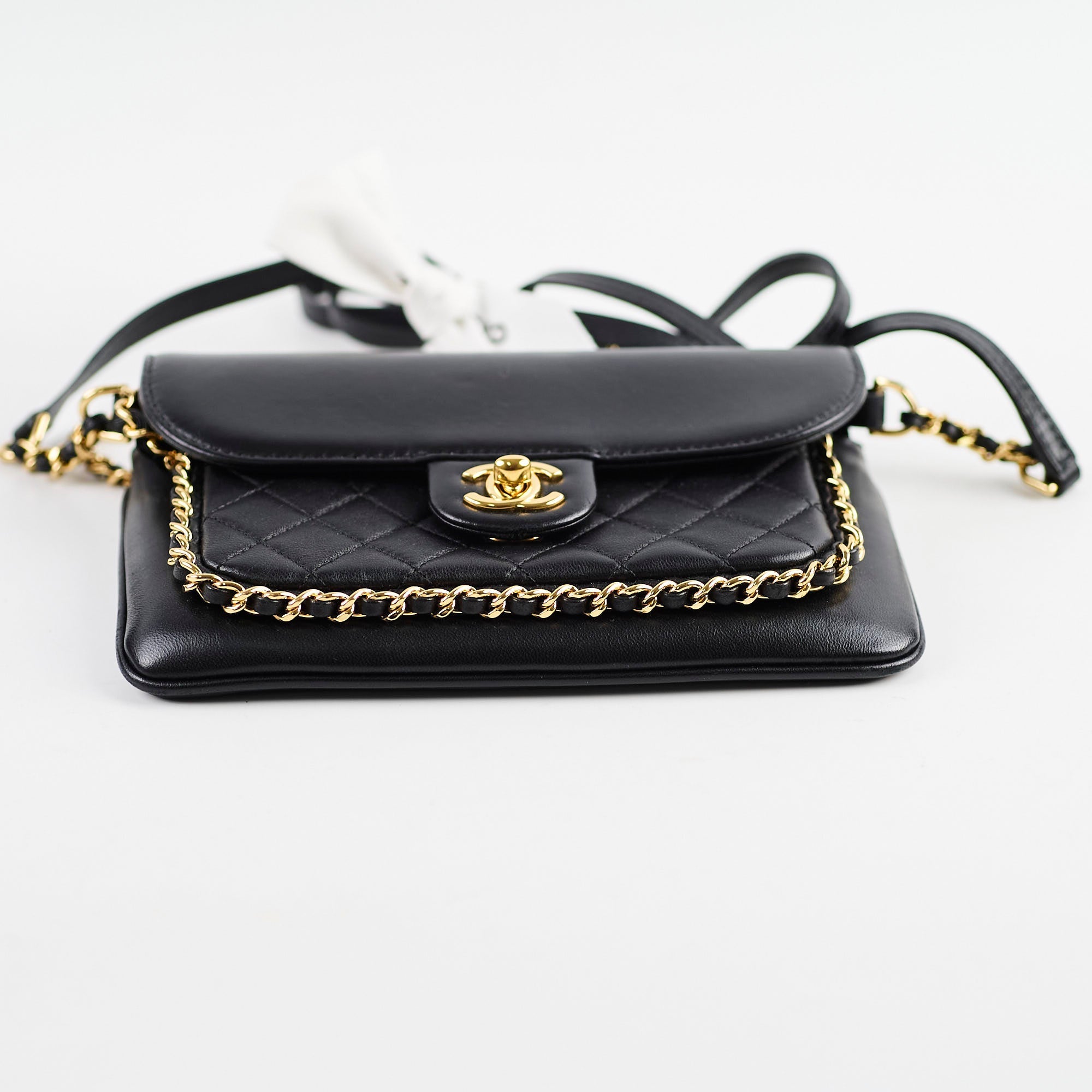 Chanel Unchained Flap Crossbody Bag Black