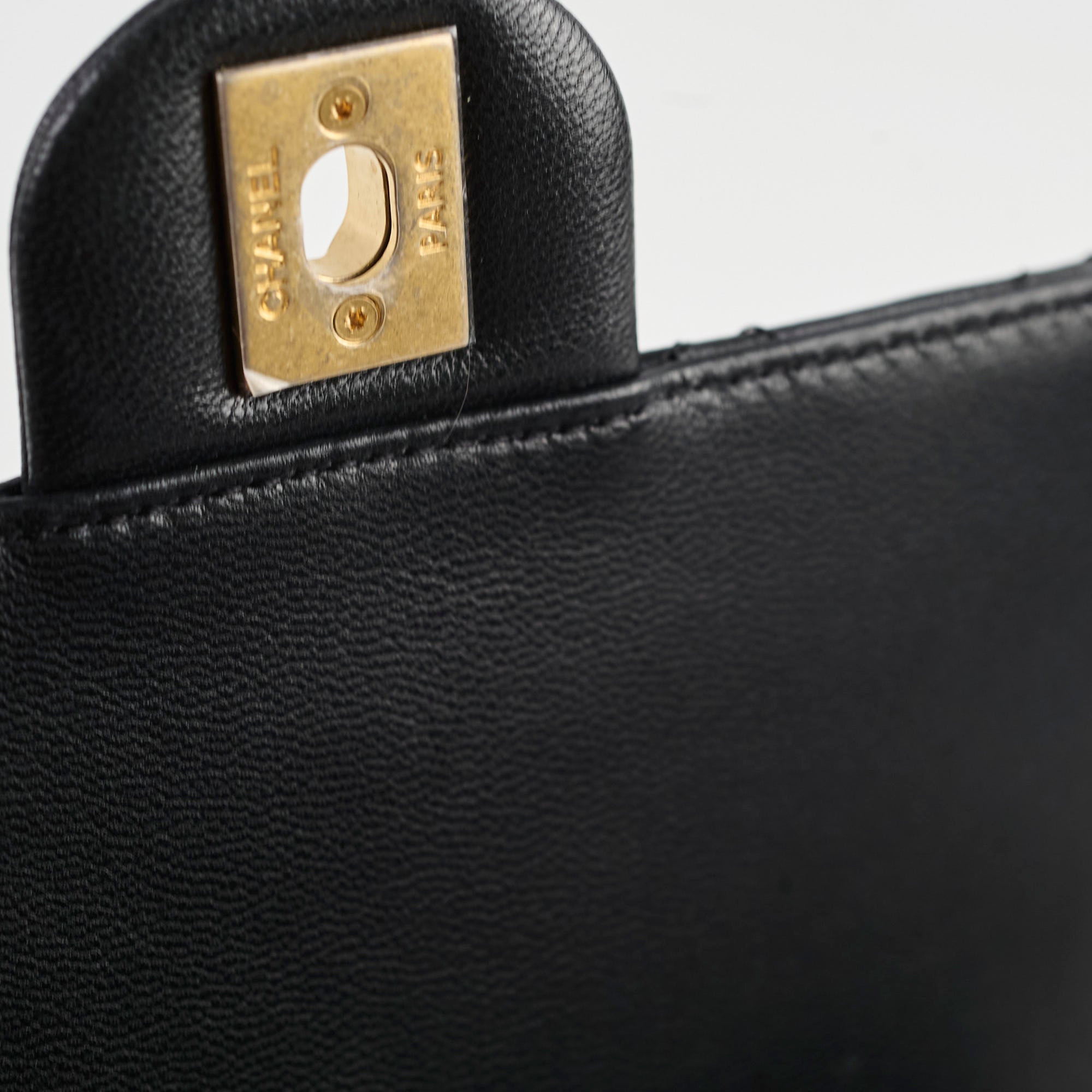 Chanel Seasonal Pearl Flap Bag Black