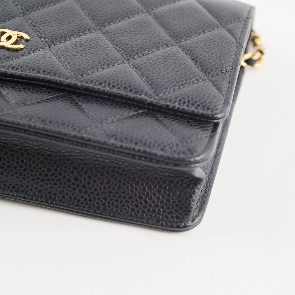 Chanel Caviar WOC Wallet On Chain Black