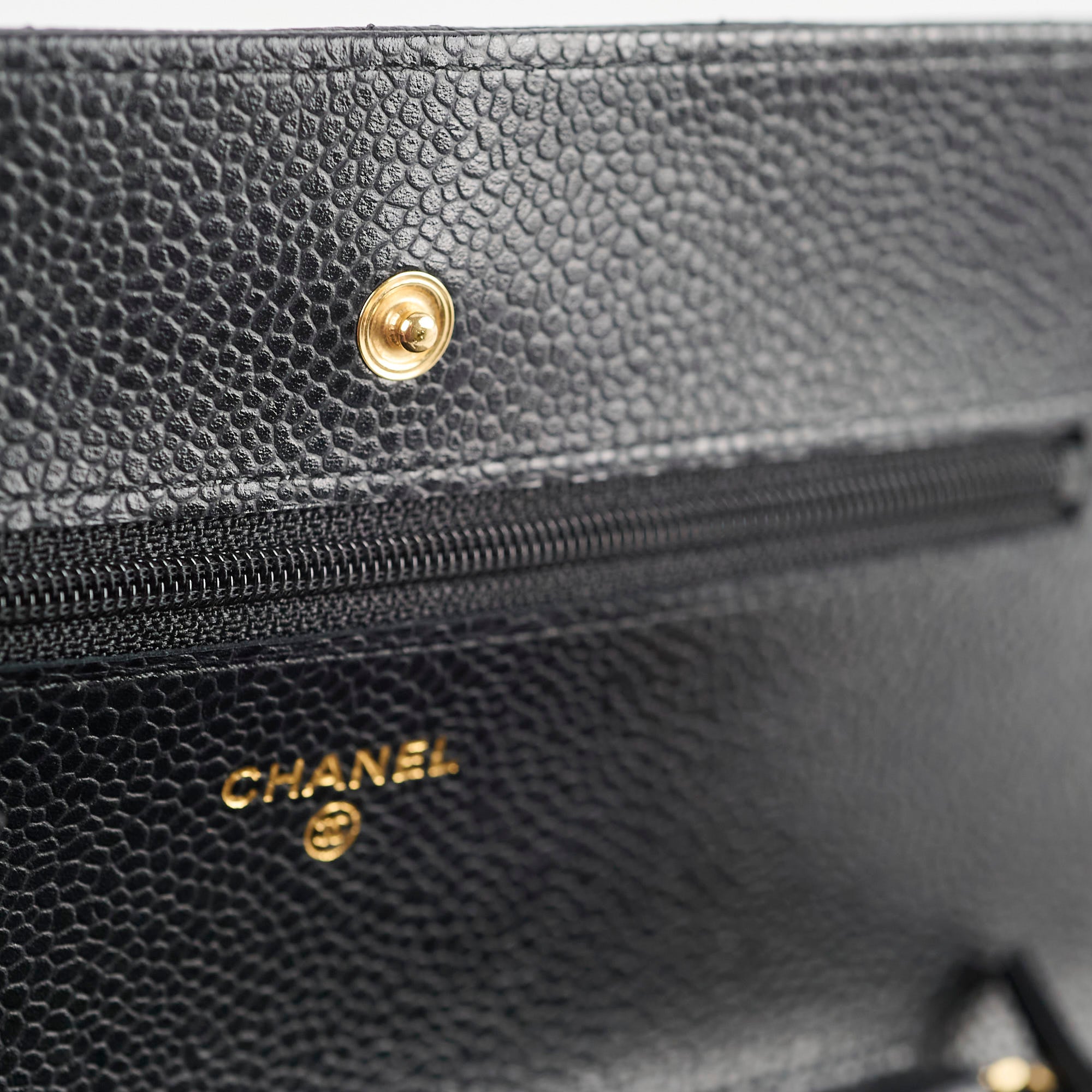 Chanel Caviar WOC Wallet On Chain Black
