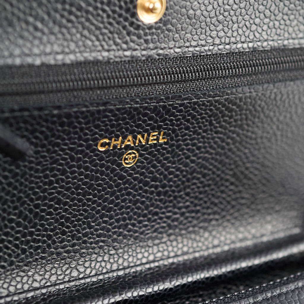 Chanel Caviar WOC Wallet On Chain Black