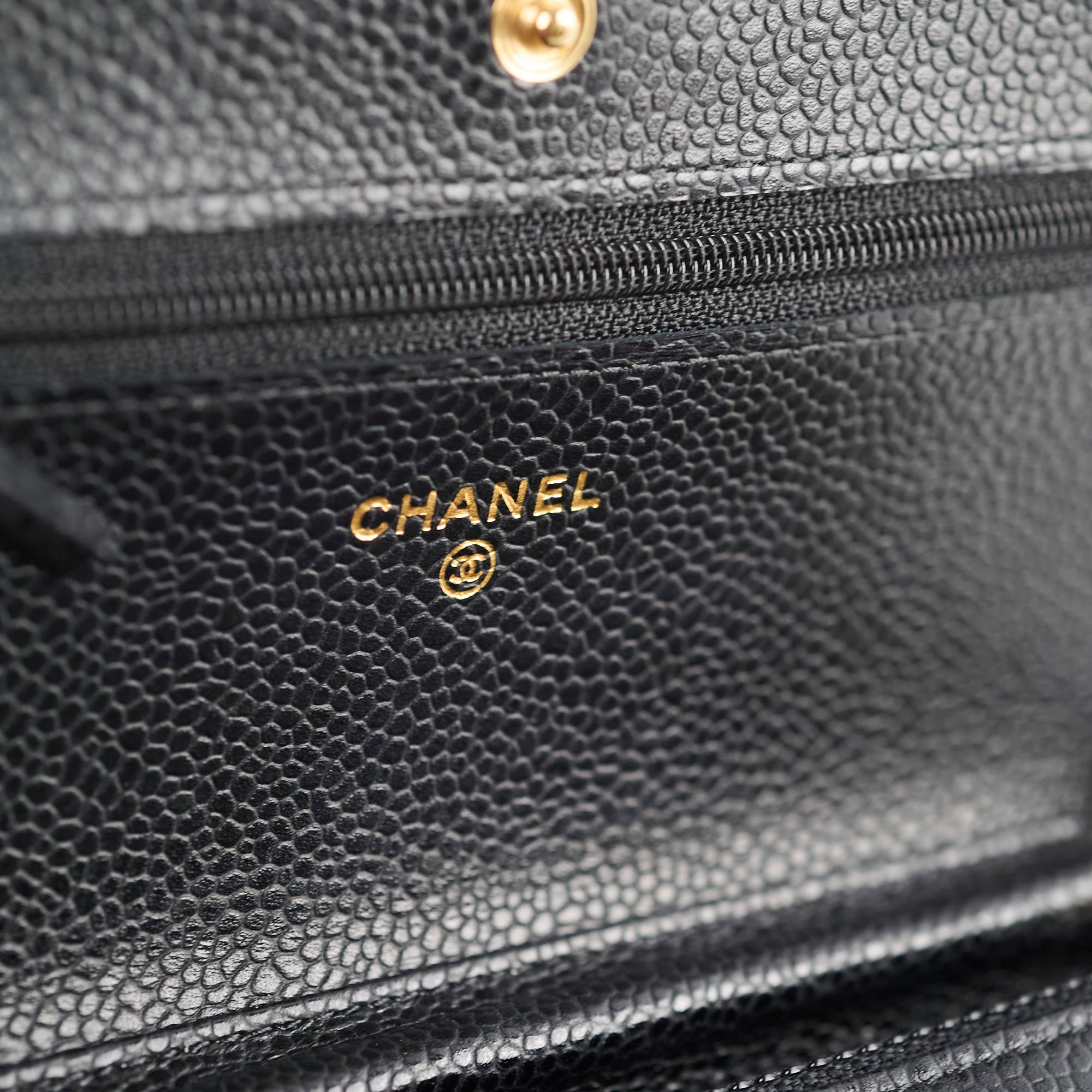 Chanel Caviar WOC Wallet On Chain Black