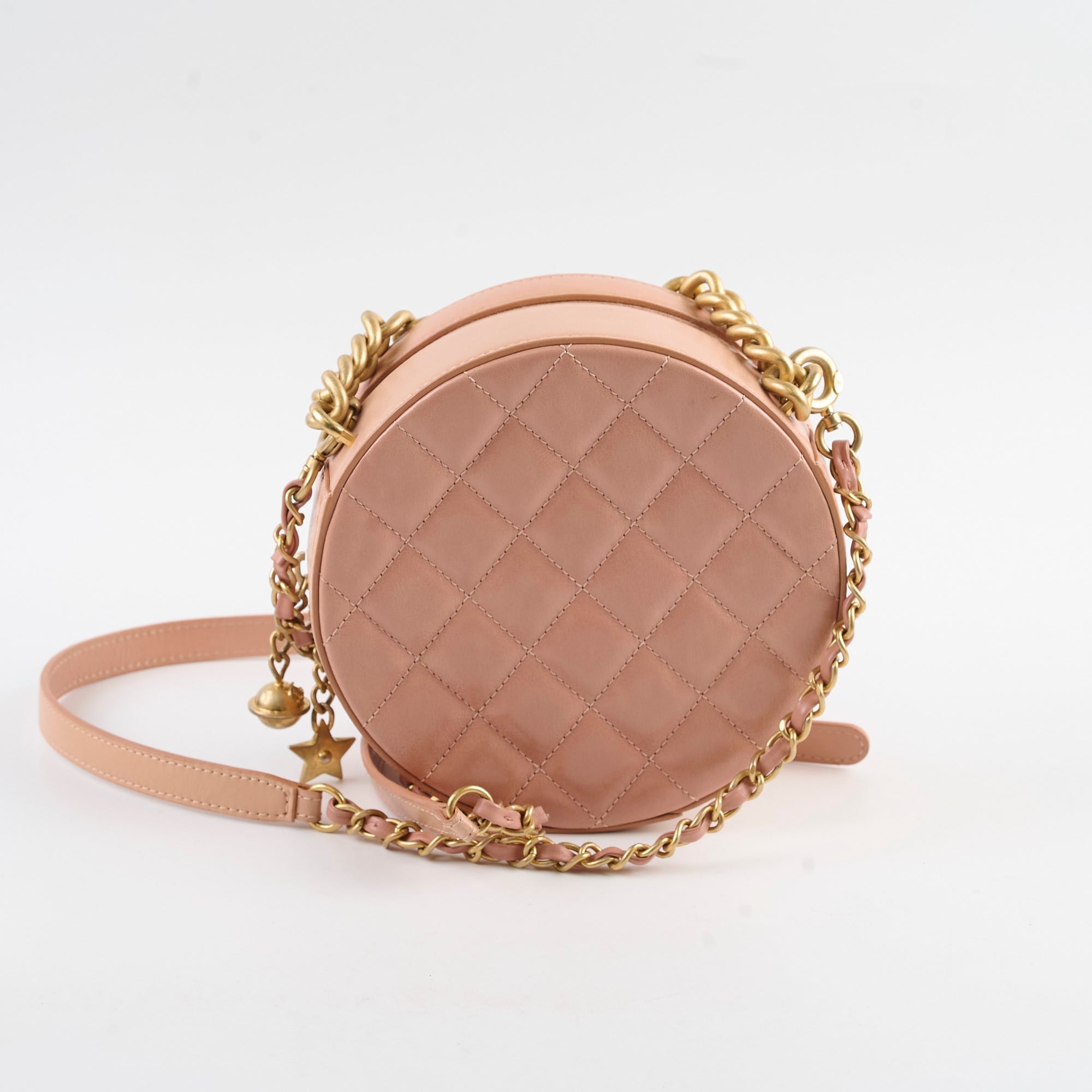 Chanel Round As Earth Crossbody Bag Peach/Coral