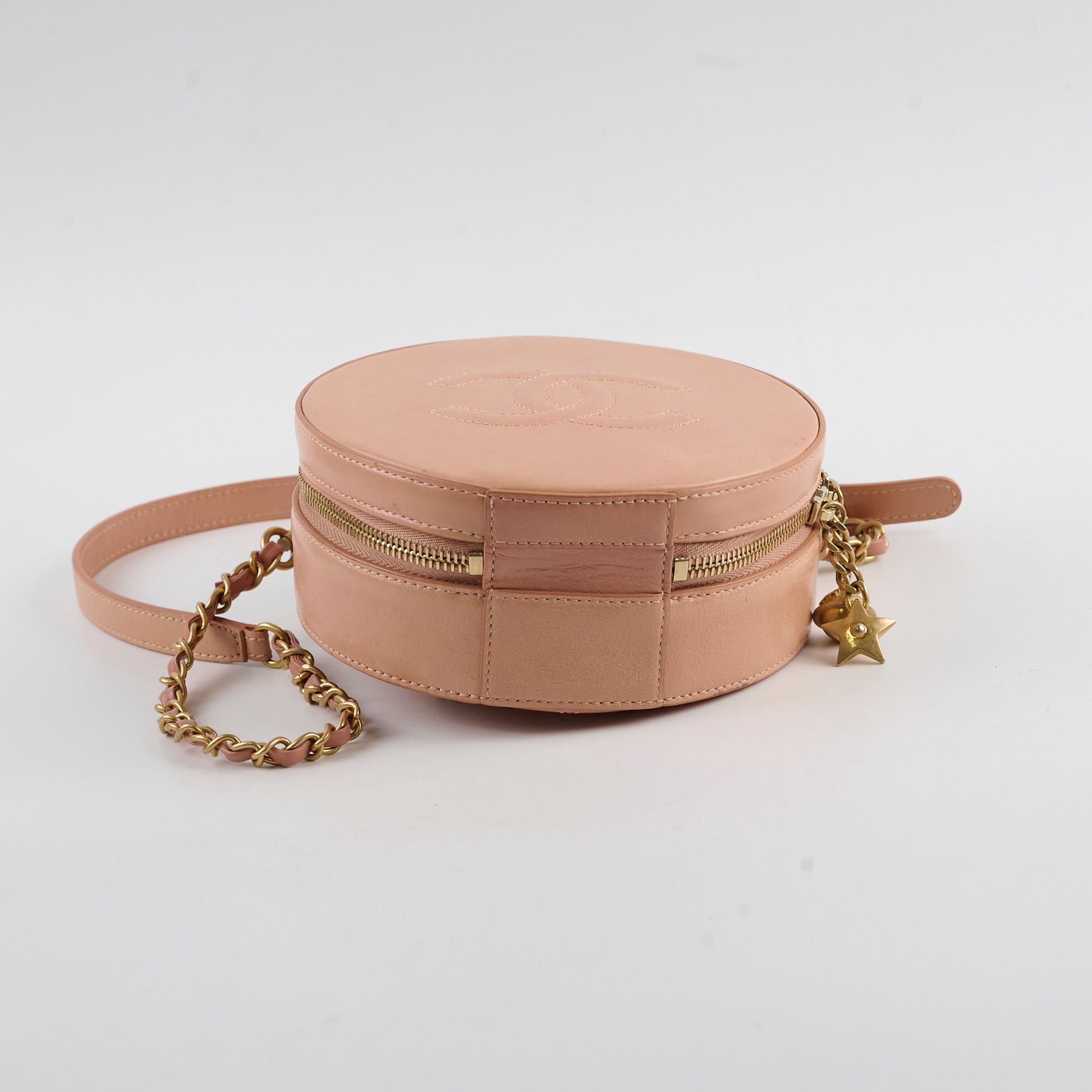 Chanel Round As Earth Crossbody Bag Peach/Coral