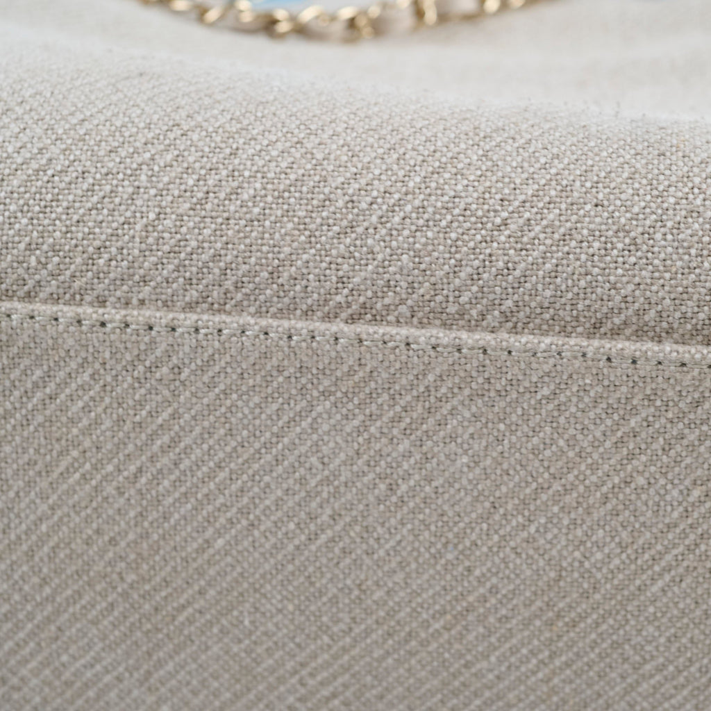 Chanel Deauville Small Beige/Blue Microchip